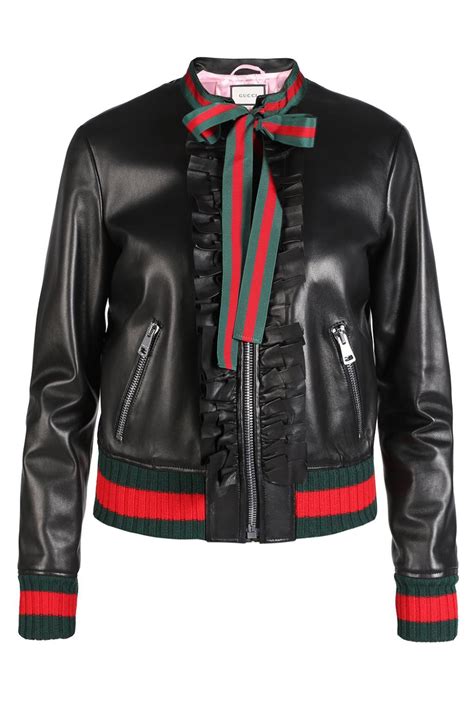 gucci jacket womens leather shoulder pads|Gucci original leather jacket.